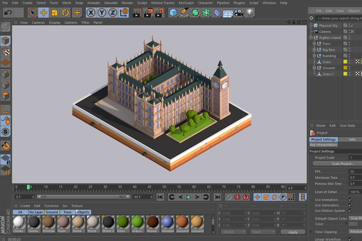 Cartoon Low Poly Big Ben Landmark, an Architecture 3D Model by Anton Moek (Photo 7 of 8)