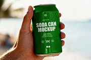 Soda 330ml Can Mockup, a Packaging Mockup by Design Squad (Thumbnail 3 of 4)
