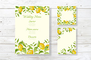 Lemons watercolor wedding set, an Invitation Template by Idressart (Thumbnail 6 of 8)