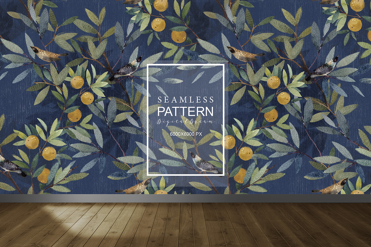 Wallpaper Patterns Italian fresco, a Decorative Illustration by DigitalDream (Photo 1 of 12)