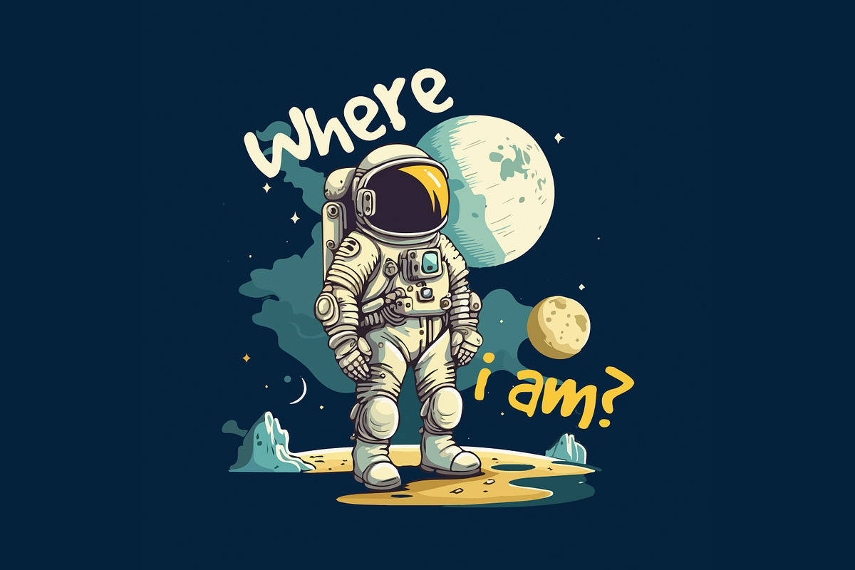 Astronaut t-shirt bundle. 20 vector, a Technology Illustration by Fractal fonts & graphics (Photo 5 of 21)