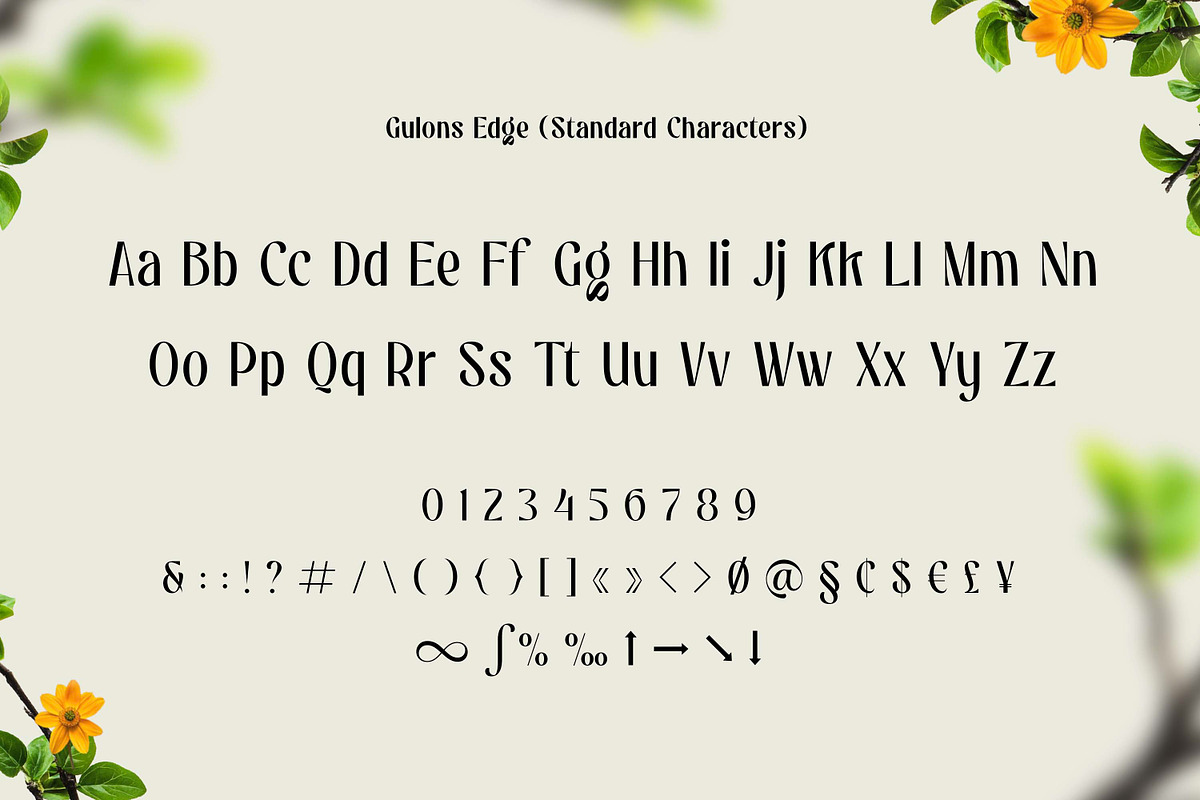 Gulons Edge - Beautiful Display Font, a Sans Serif Font by Ekahermawan (Photo 12 of 15)