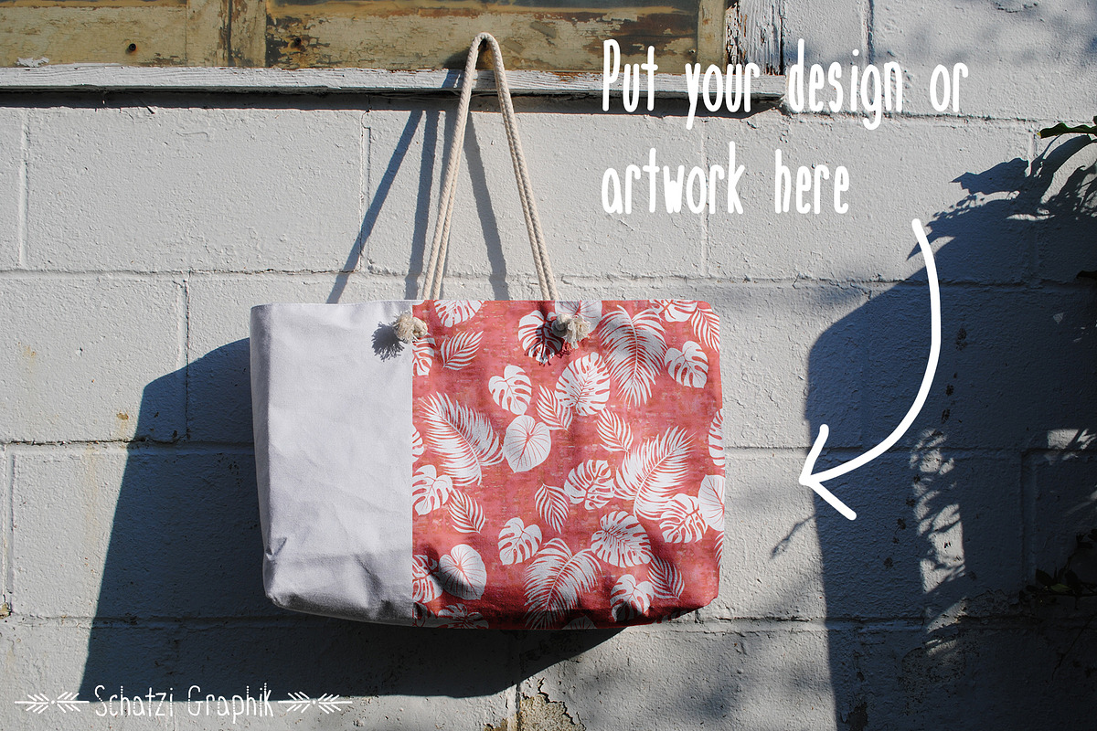 Weekend Tote Mock-Up Version 3, a Product Mockup by Schatzi Graphik (Photo 2 of 5)