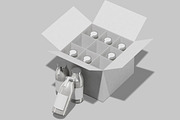 Bottle Packaging Box Mockup, a Packaging Mockup by Unerispace (Thumbnail 3 of 5)