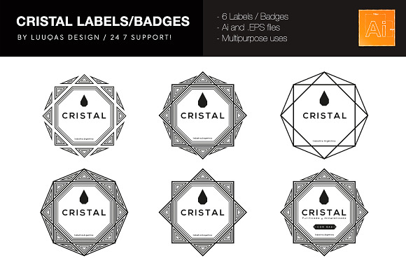 Cristal Labelsbadges