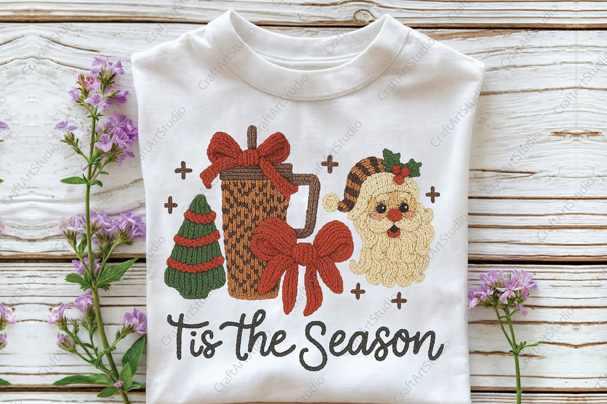 Tis The Season Christmas Crochet PNG, an Illustration by CraftArtStudio (Photo 3 of 4)