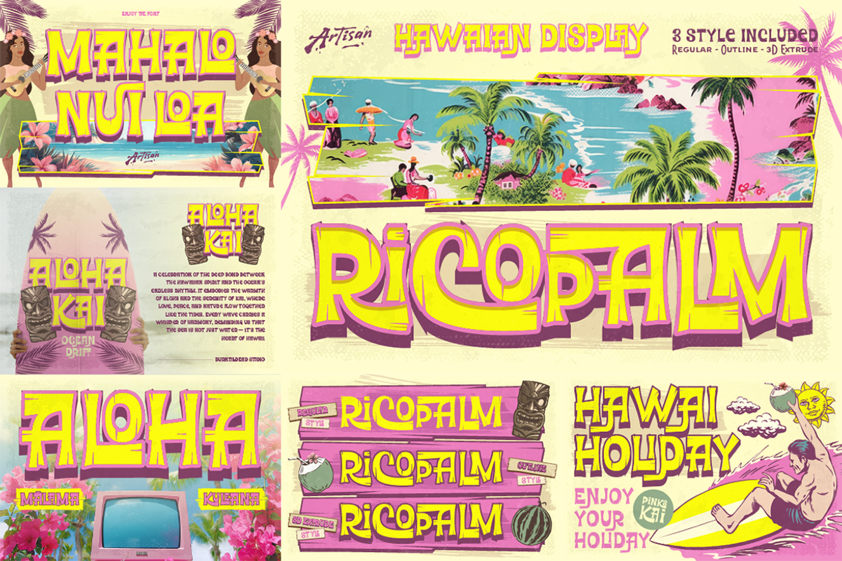 Aloha Summer Font Bundle, a Sans Serif Font by Artisan Themes (Photo 5 of 7)