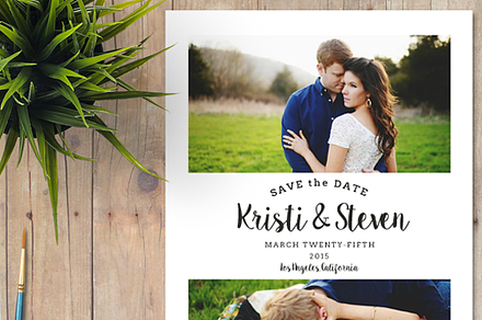 Save The Date Photoshop Template