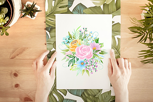 Aurora Floral Clipart