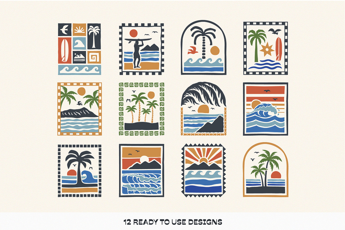 Coastal Escape Graphic Collection, an Object Graphic by cd-design.co (Photo 2 of 8)