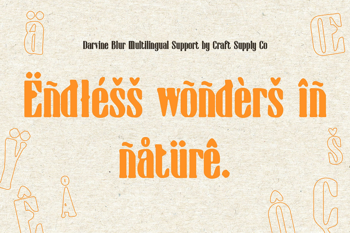 Darvine Blur, a Sans Serif Font by Craft Supply Co. (Photo 7 of 8)