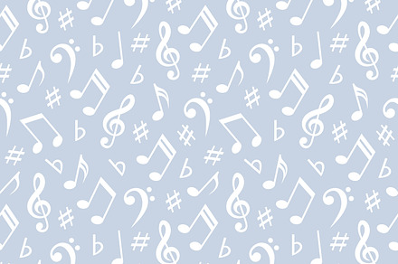 Seamless Pattern with Musical Notes