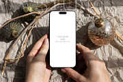 Xmas Device Mockup Phone ch4, an iPhone Mockup by PawMockups (Thumbnail 2 of 10)