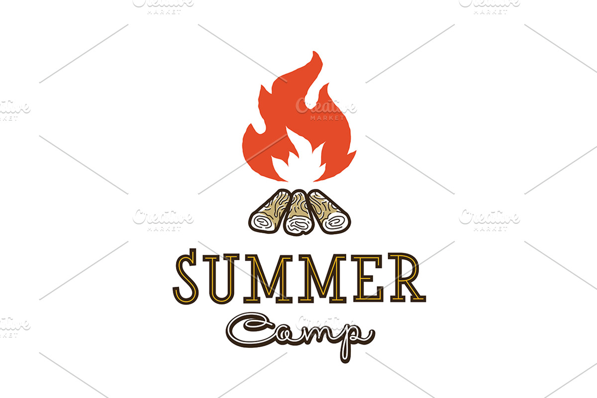 Let's go camping illustration set, an Illustration by tetiana.svirska (Photo 9 of 13)