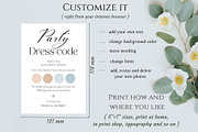 Party dresscode color palette card, a Card Template by EvaTemplates (Thumbnail 5 of 7)