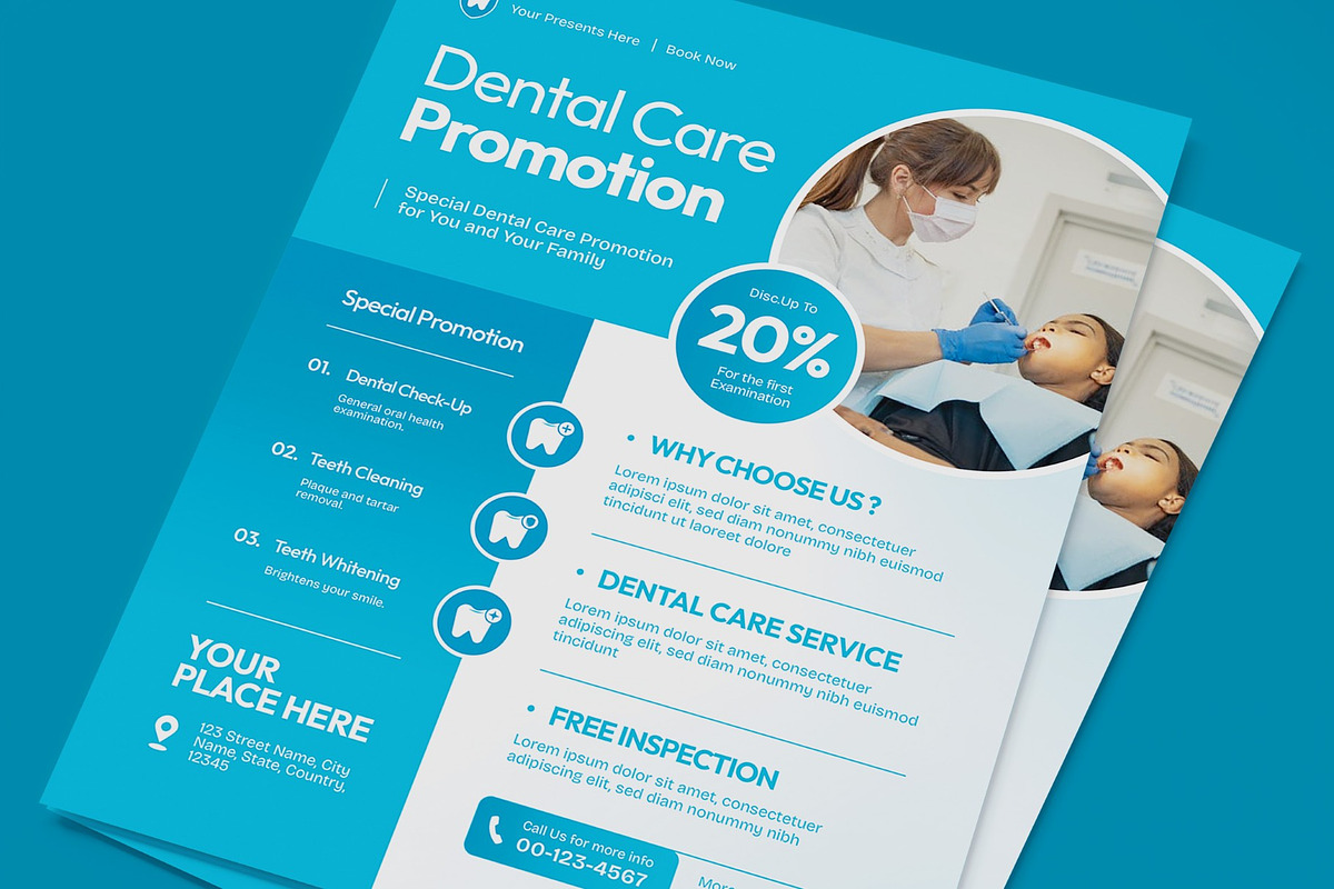 Dental Care Promotion Flyer, a Flyer Template by graphicook (Photo 2 of 3)