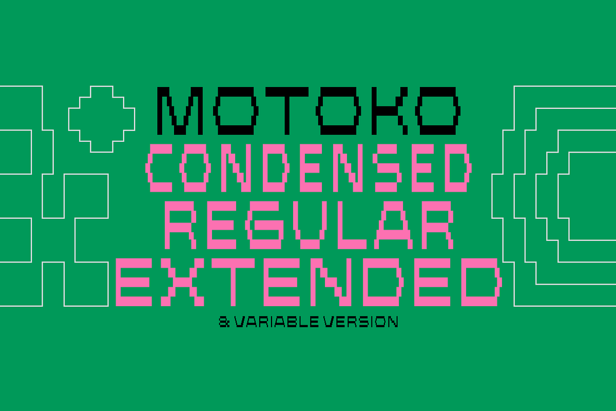 Motoko Pixel Typeface, a Sans Serif Font by YockMercado (Photo 7 of 8)