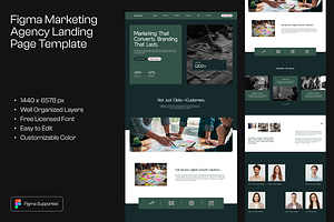 Figma Marketing Agency Landing Page, a Landing Page Template by Musara