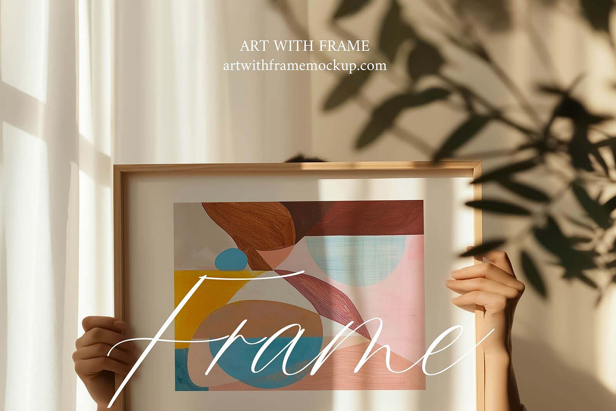 10 Frame Mockup with person 3, a Merchandise Mockup by ArtwithFrame (Photo 5 of 14)