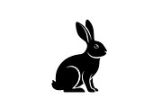 Cute Rabbit Silhouette Vector Bundle, an Illustration by yasushie (Thumbnail 16 of 51)