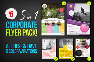 Corporate Flyers Psd Template 5 in 1