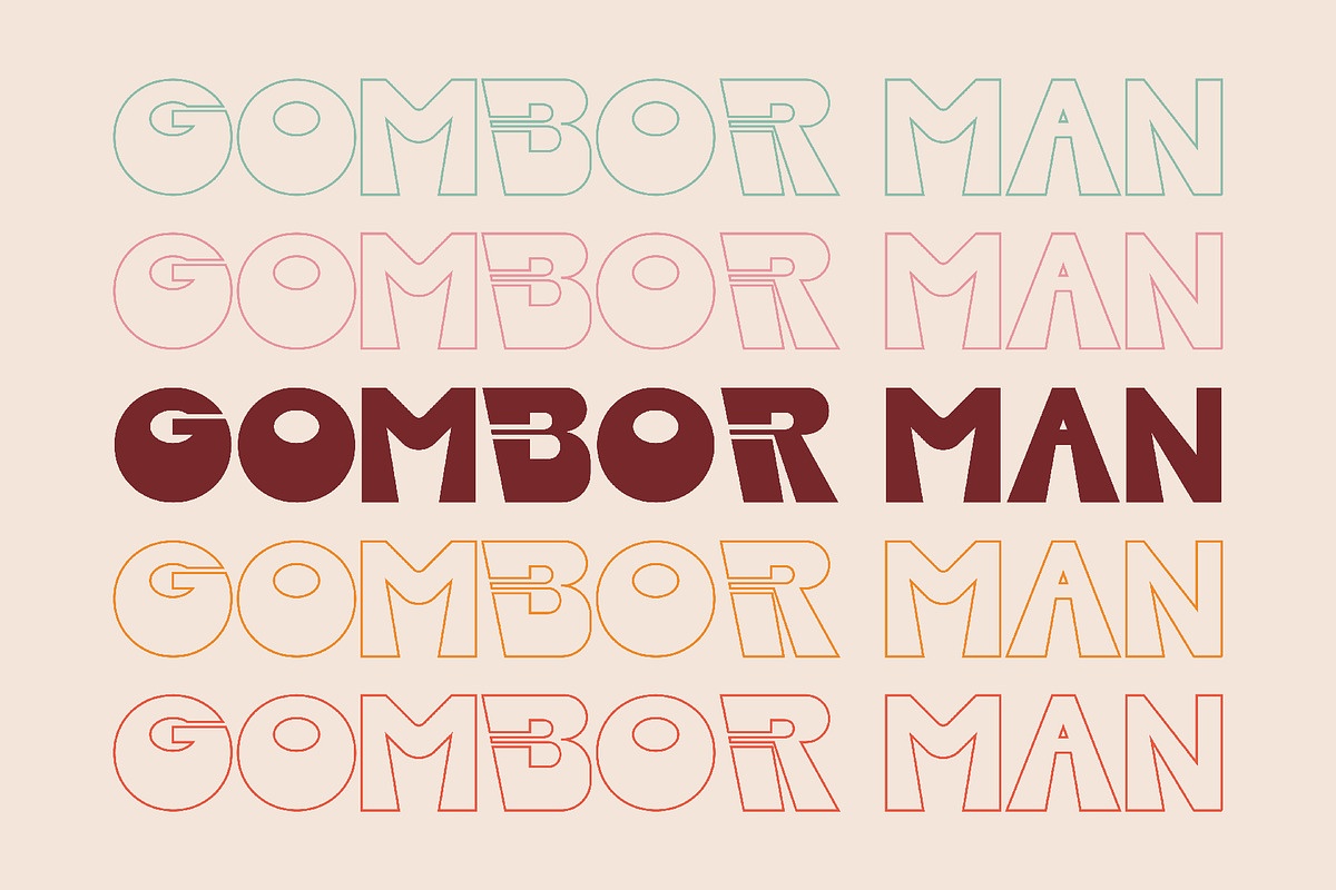 Gombor Man - Retro Sans, a Sans Serif Font by Boril Std (Photo 7 of 10)