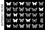 Butterfly Silhouette vector Art, an Animal Illustration by nandinigraphics (Thumbnail 2 of 3)