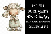 Whimsical Spring Sheep Clipart, an Illustration by Designking (Thumbnail 3 of 5)