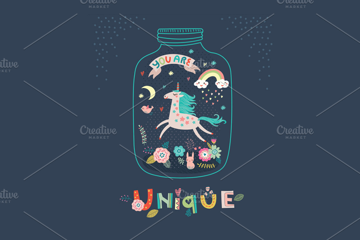 Unicorn. Characters and Patterns, a Decorative Illustration by Anna Guz's Store (Photo 2 of 3)