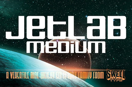 Jetlab Medium - sci-fi logo font