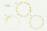 Gold Glitter Leaves Clipart, a Decorative Illustration by Minky Moo Creations (Thumbnail 5 of 17)