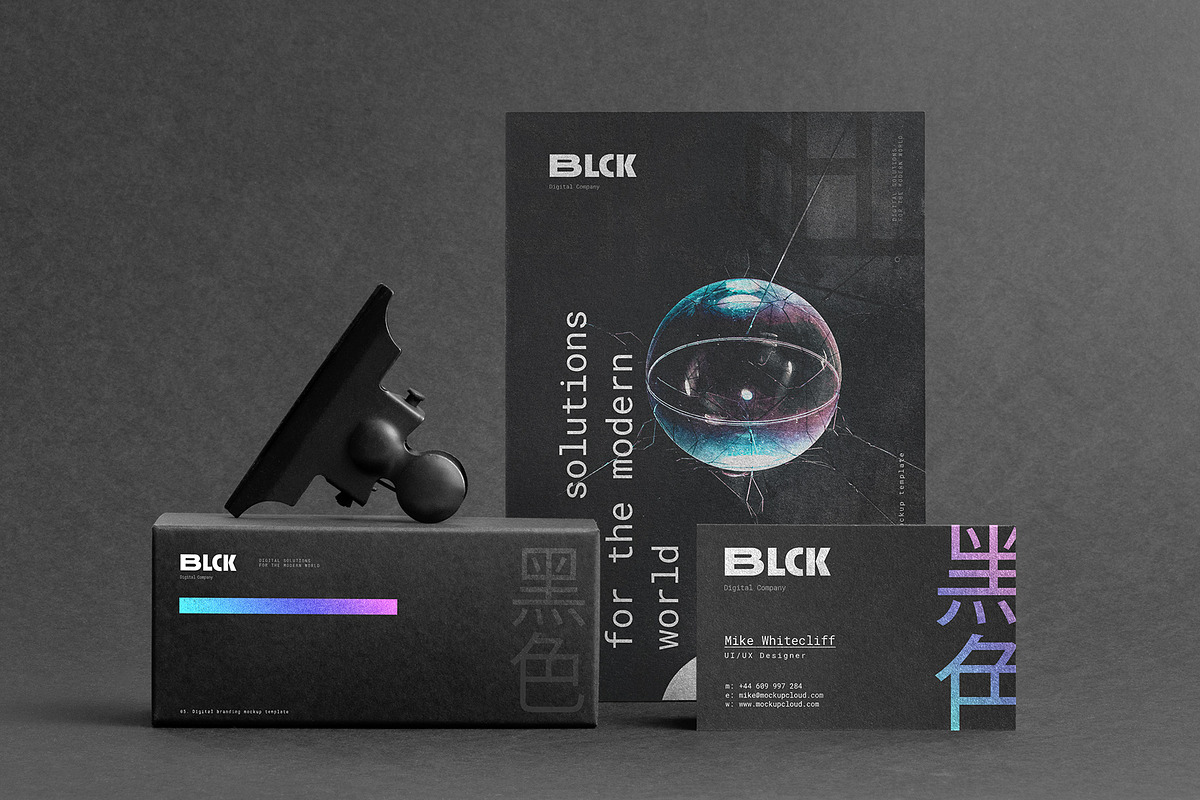 Blck Branding Mockup, a Packaging Mockup by Mockup Cloud (Photo 9 of 18)