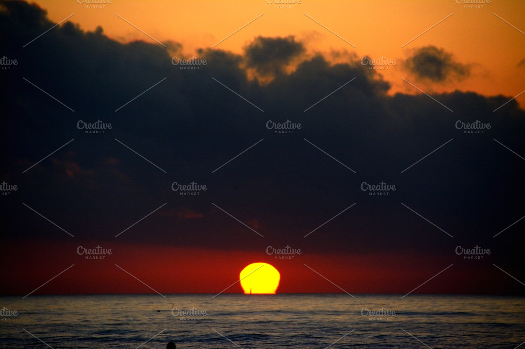 Dark Sunrise Stock Photo