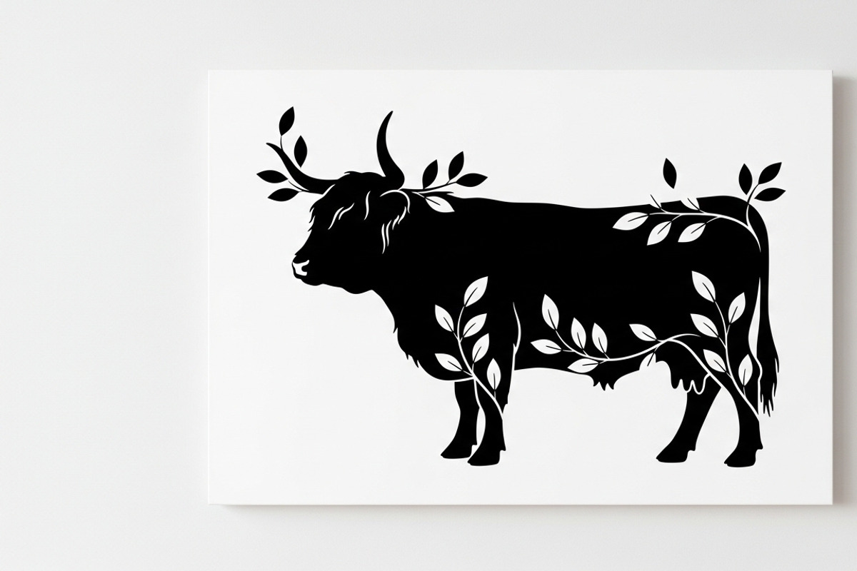 Rustic Highland cow wall art design, an Illustration by Amazin_art (Photo 9 of 40)