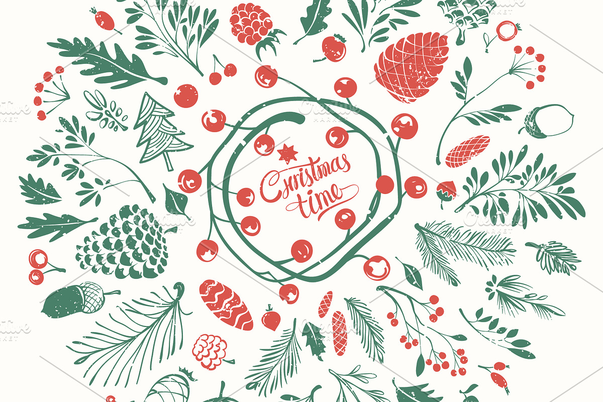 Fine Christmas Hand-drawn Clip-art, a Decorative Illustration by Adiemus (Photo 1 of 10)