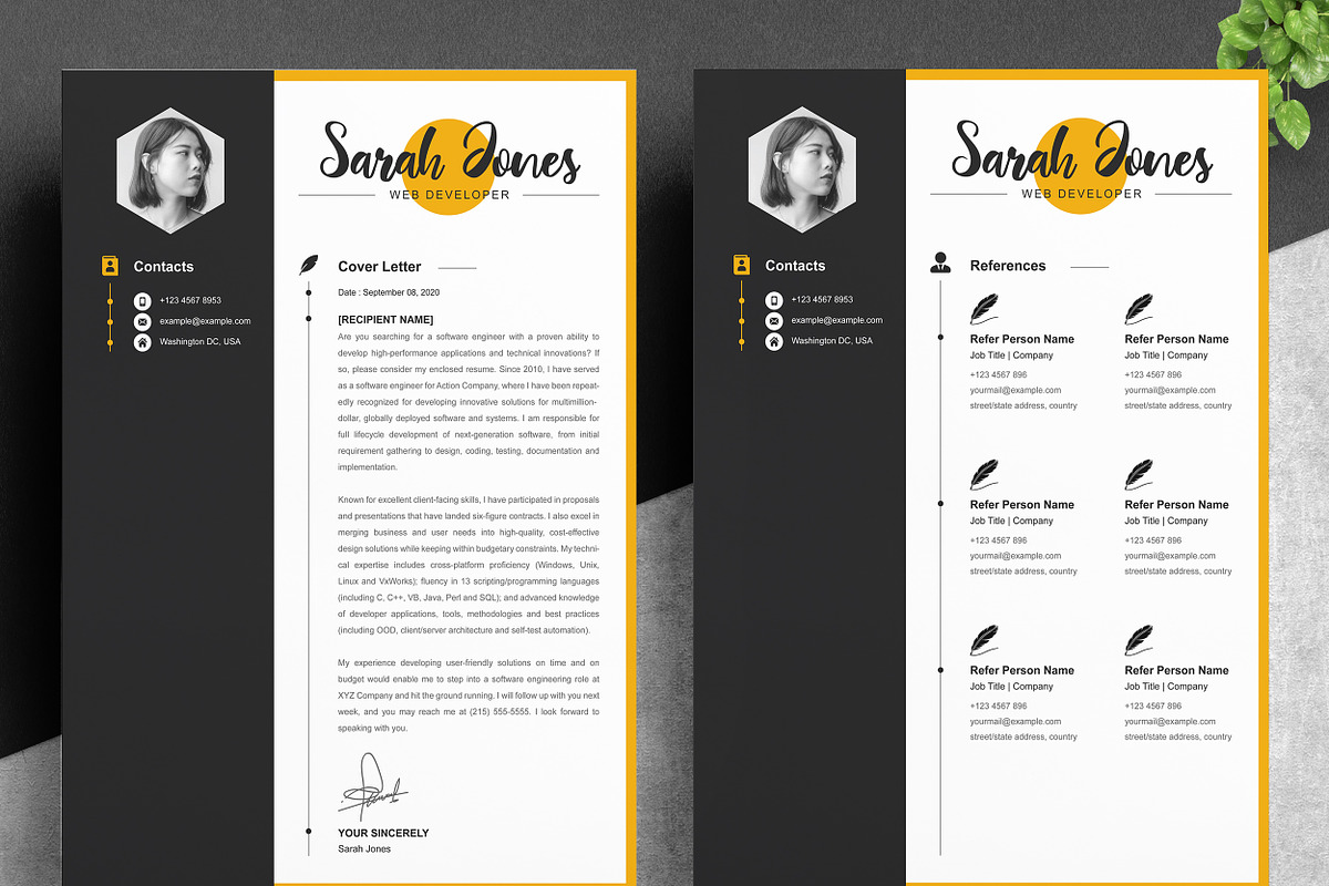Professional Creative Resume / CV, a Resume Template by ResumeInventor (Photo 3 of 6)