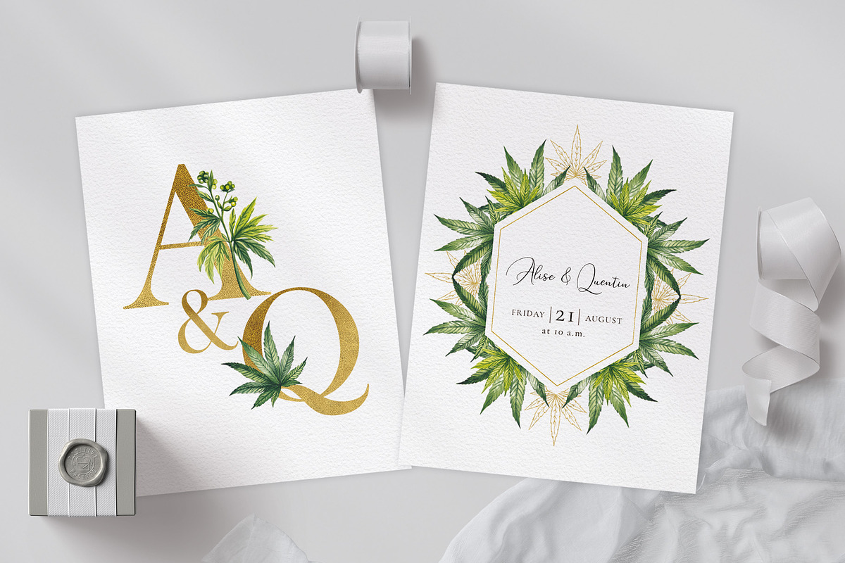 CANNABIS, a Decorative Illustration by Elena_Sedova (Photo 12 of 16)