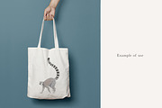 Ring-Tailed Lemur Illustration - PNG, an Animal Illustration by LaurenFittonIllustration (Thumbnail 6 of 8)
