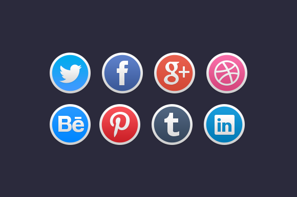 Stylish Social Media Icons preview 2