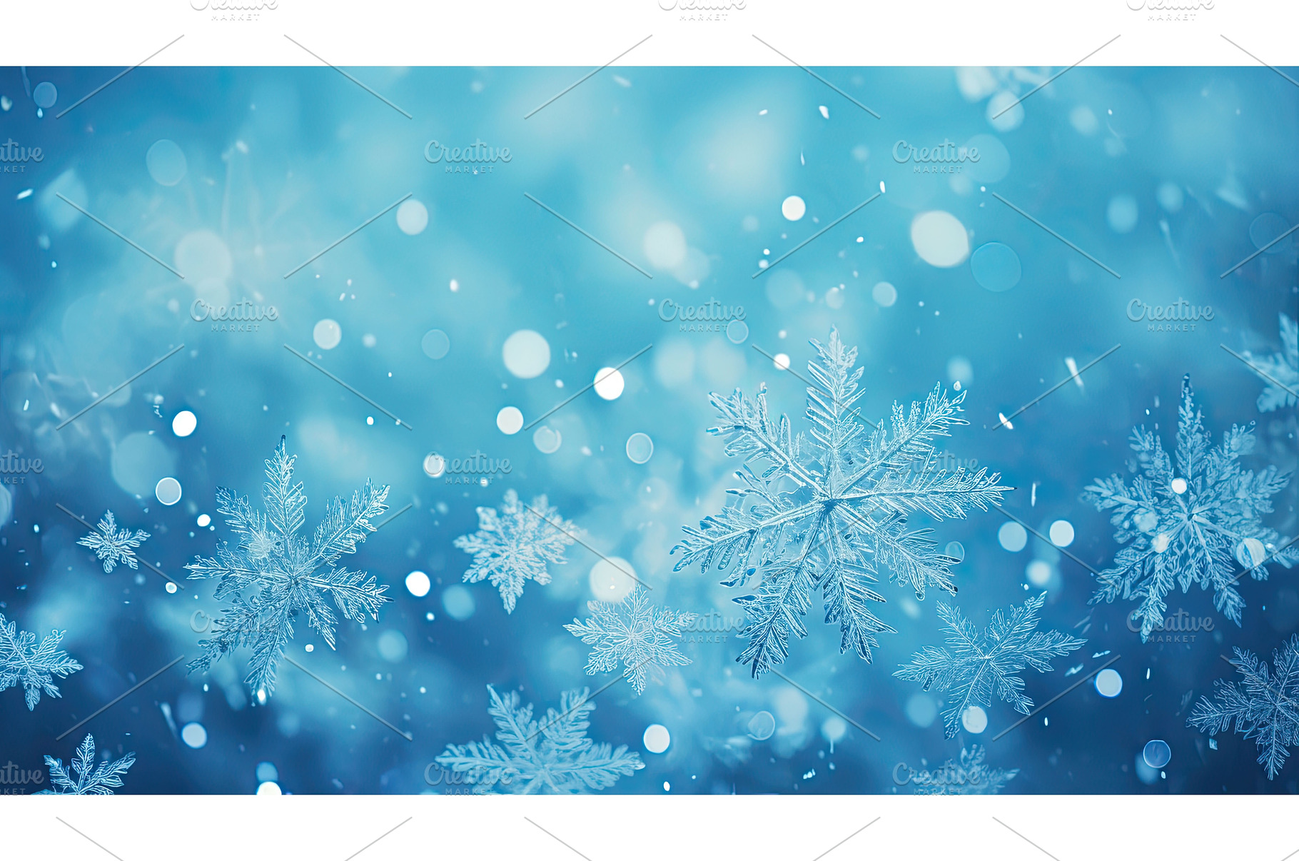 winter blue snow flakes ai generated, a Background Photo by pikepicture