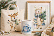 Cozy Winter Animals Clipart - 50 PNG, an Animal Illustration by Whimsy Brush Studio (Thumbnail 10 of 10)