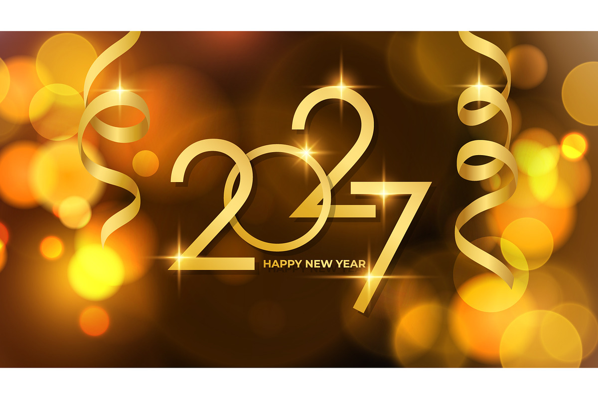 2027 New Year Graphics Set, a Background Graphic by Finevector (Photo 4 of 7)