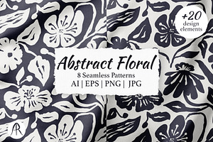 Organic Ink Abstract Floral Pattern