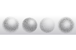 Dotted sphere shapes set, an Object Illustration by art PVP - market