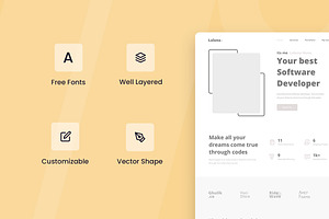 Software Developer Wireframe Website