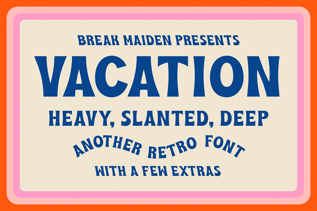 Vacation Display, a Font by Stable (Photo 1 of 6)