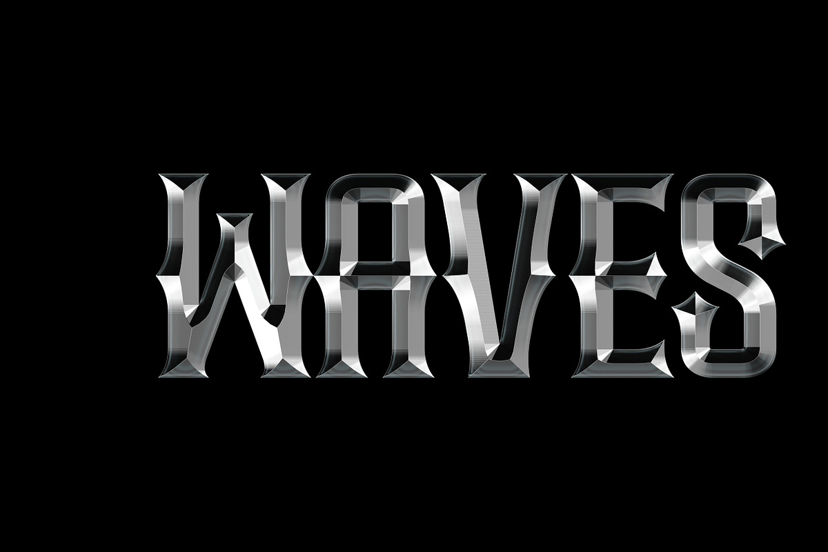 Metal Chrome Text Effects Photoshop, a Brushes & More by Giallo (Photo 13 of 27)