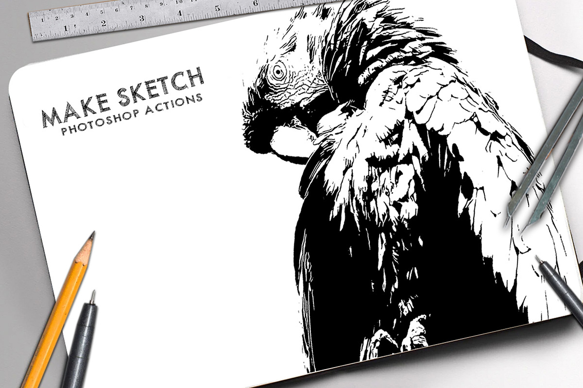 30 Modern Sketch Photoshop Actions, an Action Add-On by Jacpot007 (Photo 14 of 26)