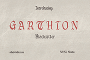 Garthion – Blackletter Font, a Blackletter Font by NDNL Studio (Thumbnail 1 of 10)