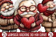 Whimsical Valentine Old Man Clipart, an Illustration by Designking (Thumbnail 1 of 5)